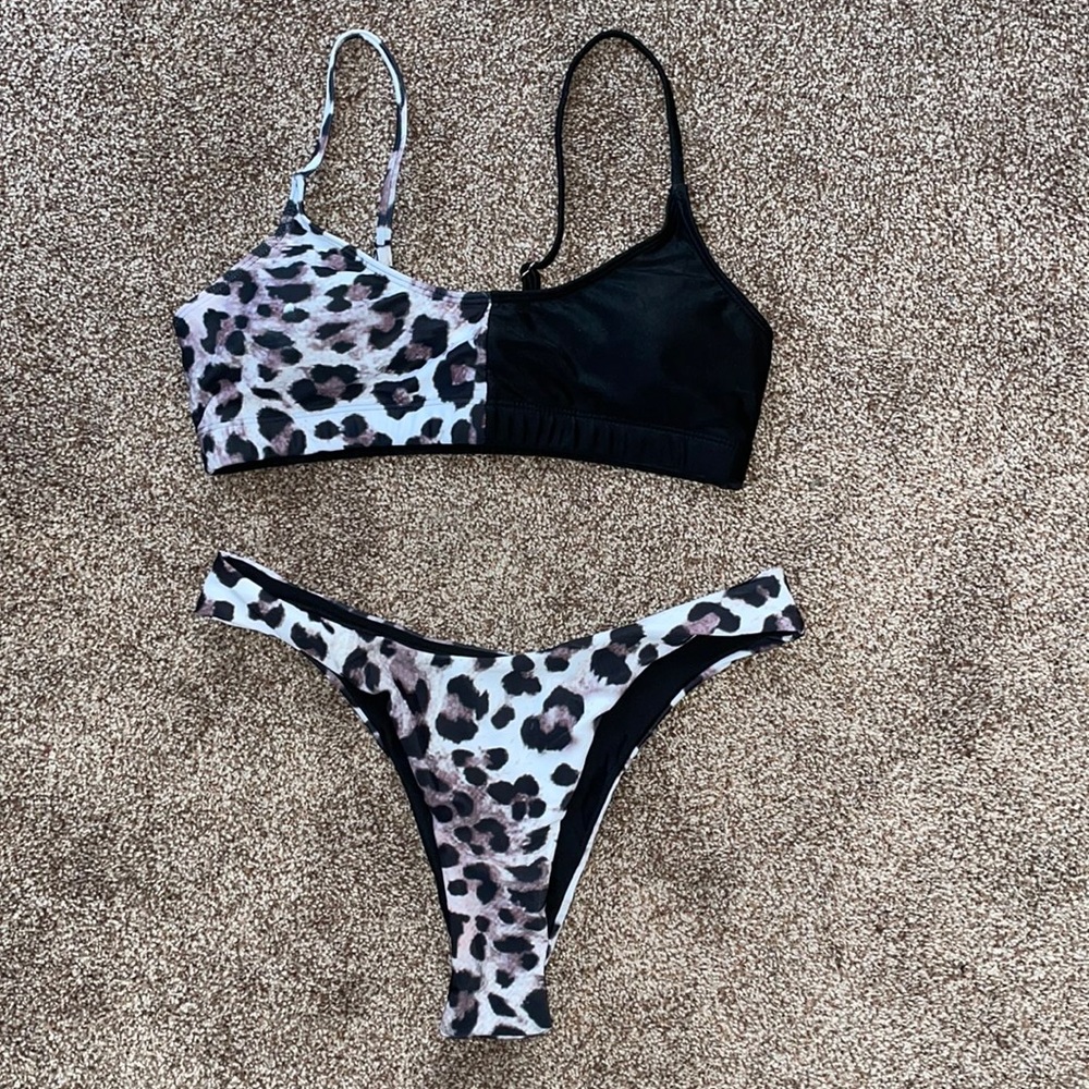 Cheetah shein bikini